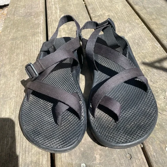 Chaco Mens Size 11 Black Strappy Textile Sport Sandal Flat Comfort
Shoes Hiking - Picture 6 of 16